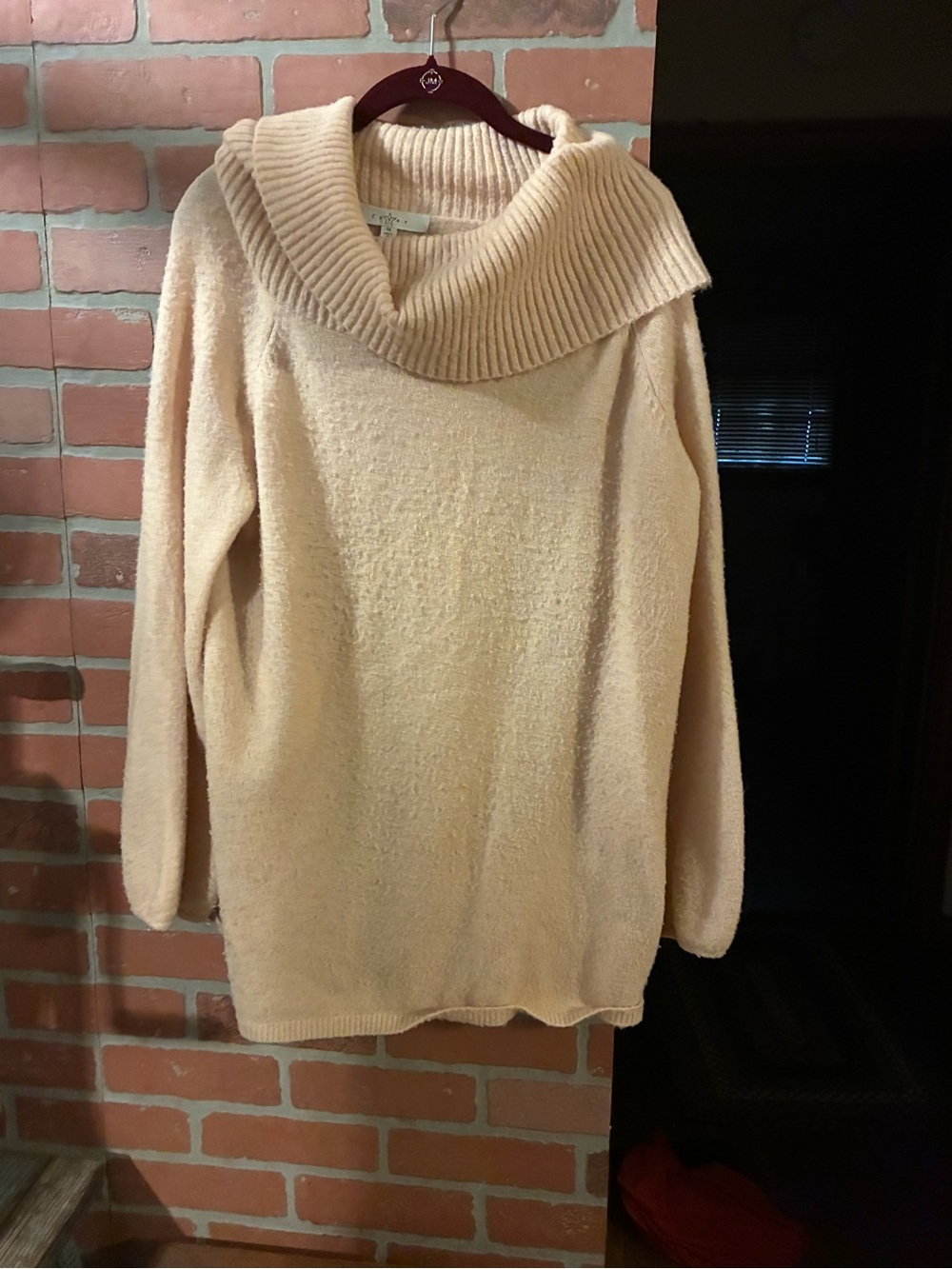 Fever Oversized Cowl Neck Sweater - Cream
